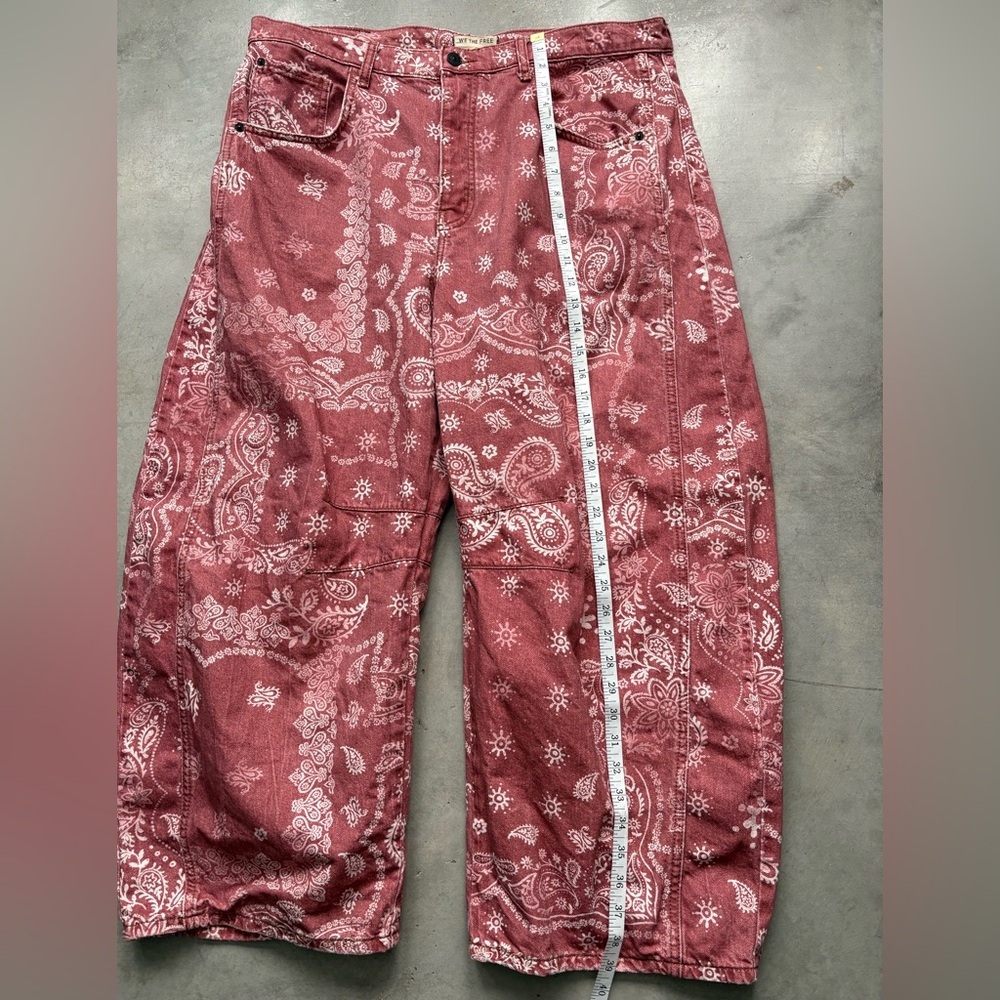 We The Free Good Luck Barrel Jeans Rust Combo - Picture 9 of 16